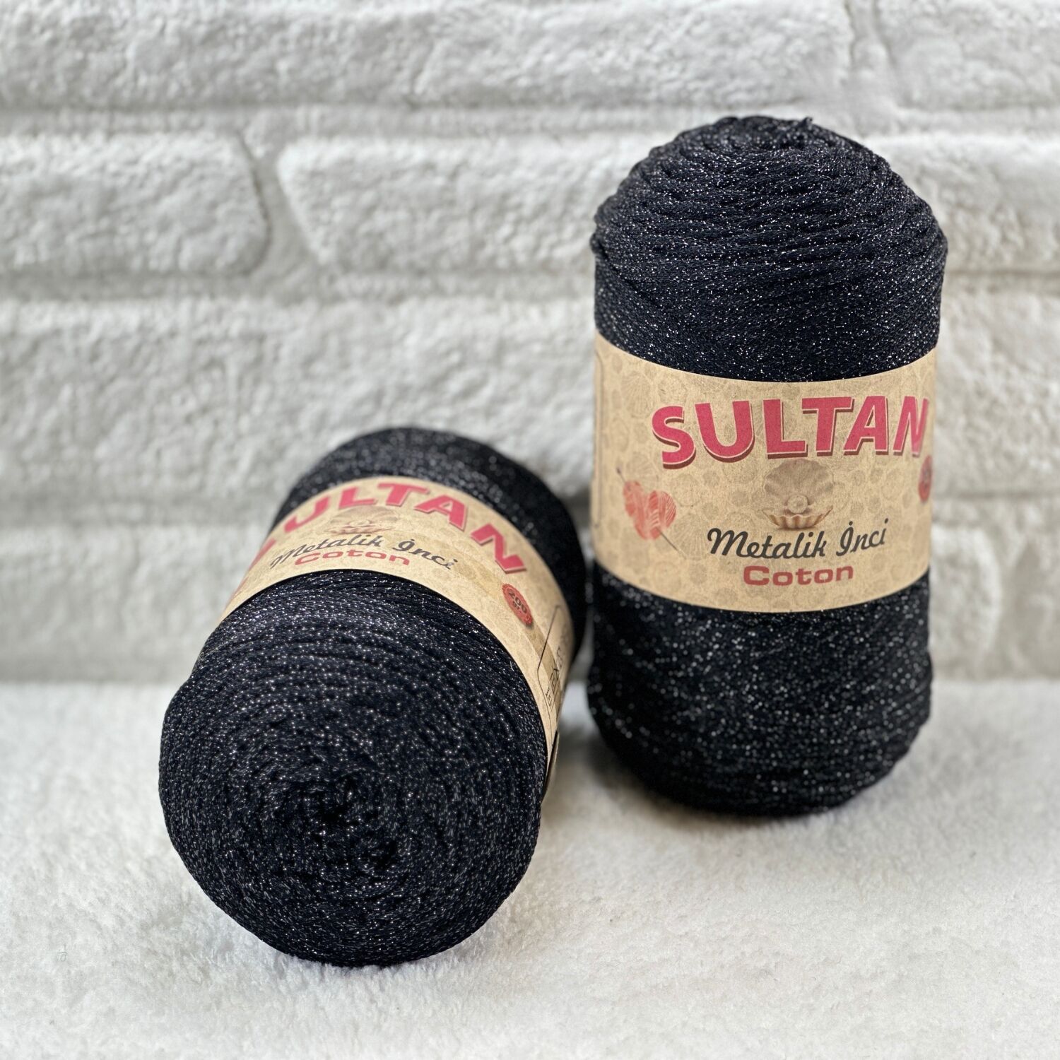 Sultan Metalik İnci Cotton 3mm 200gr 230mt Siyah 103