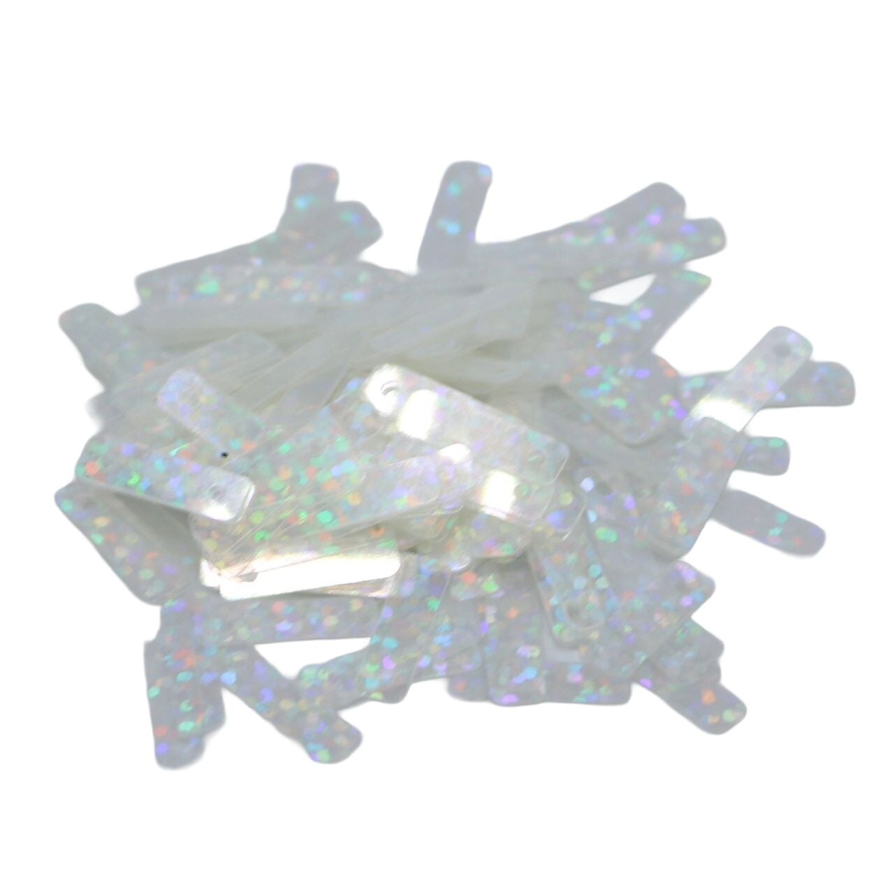 Knit Me Baget Pul 15mm 50gr Şeffaf Beyaz Hologramlı