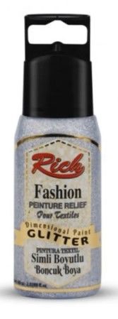 Rich Simli Boyutlu Boncuk Boya 60ml 2647 Gümüş