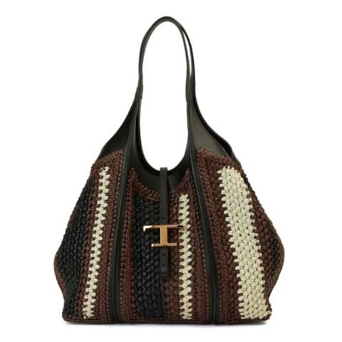 S. Deri Kova Tipi (Tods Model) Tokalı Cüzdanlı 4lü Çanta Seti Siyah