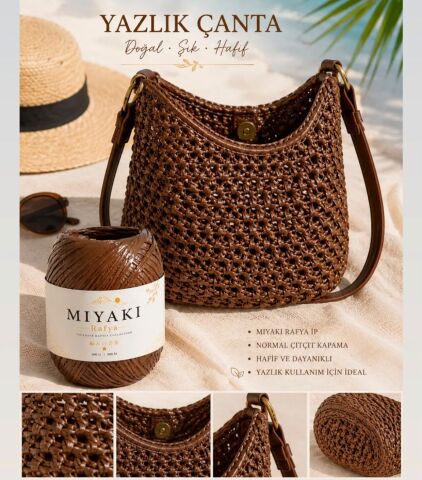 Knit Me Miyaki Rafya 100gr. 300mt. 103 Duman Gri