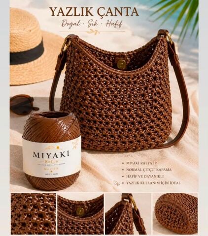 Knit Me Miyaki Rafya 100gr. 300mt. 102 Kahverengi