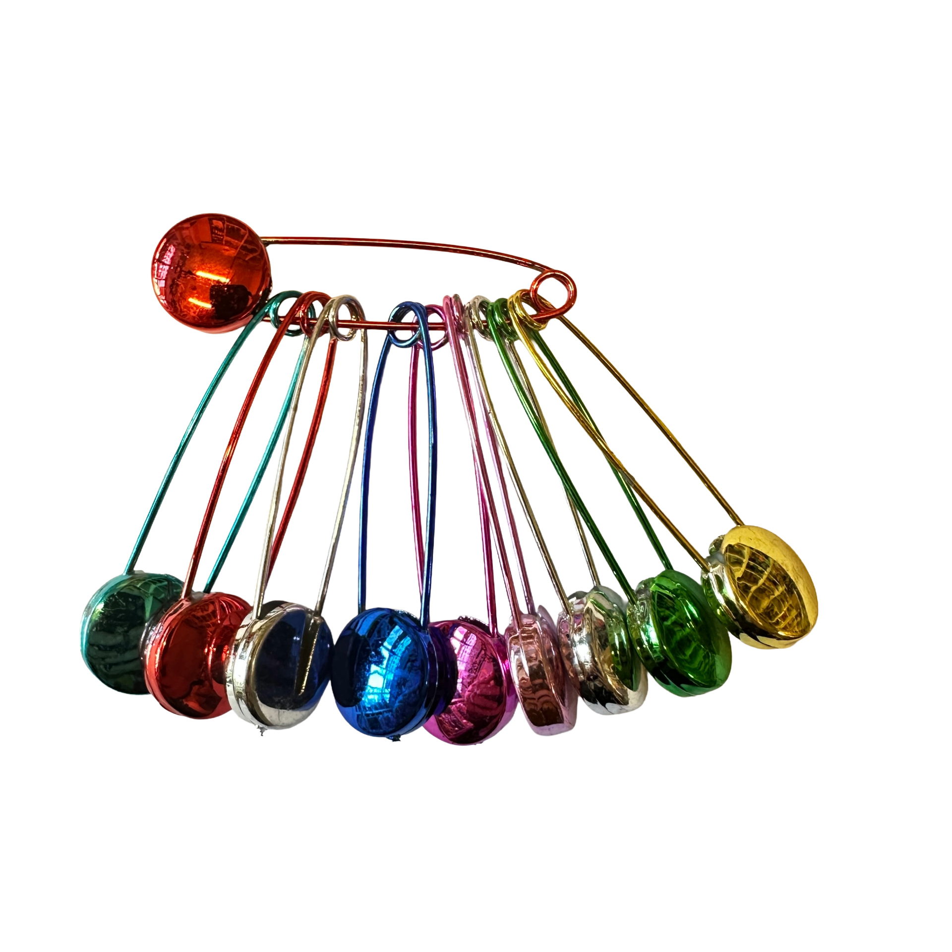 Renkli Emniyetli Çengelli İğne Yuvarlak 10lu