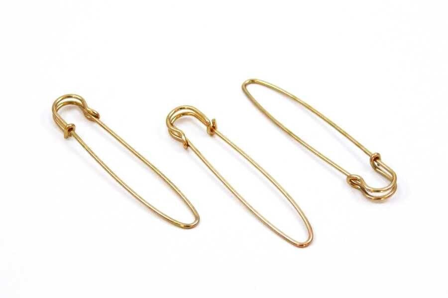 Çengelli İskoç Etek İğne 6,5cm Gold