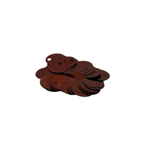 Knit Me Yuvarlak İri Delikli  Pul 20mm 50gr Metalik Kahve