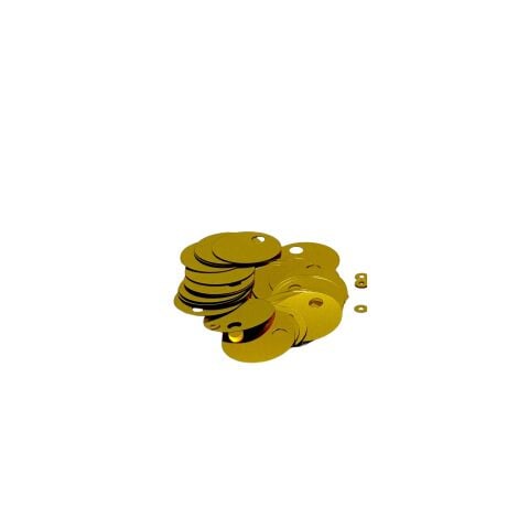 Knit Me Yuvarlak İri Delikli  Pul 20mm 50gr Metalik Gold