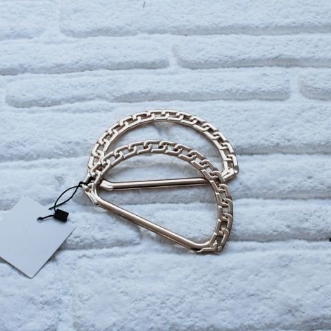 Stella Oval Çift Gold Çanta Sapı