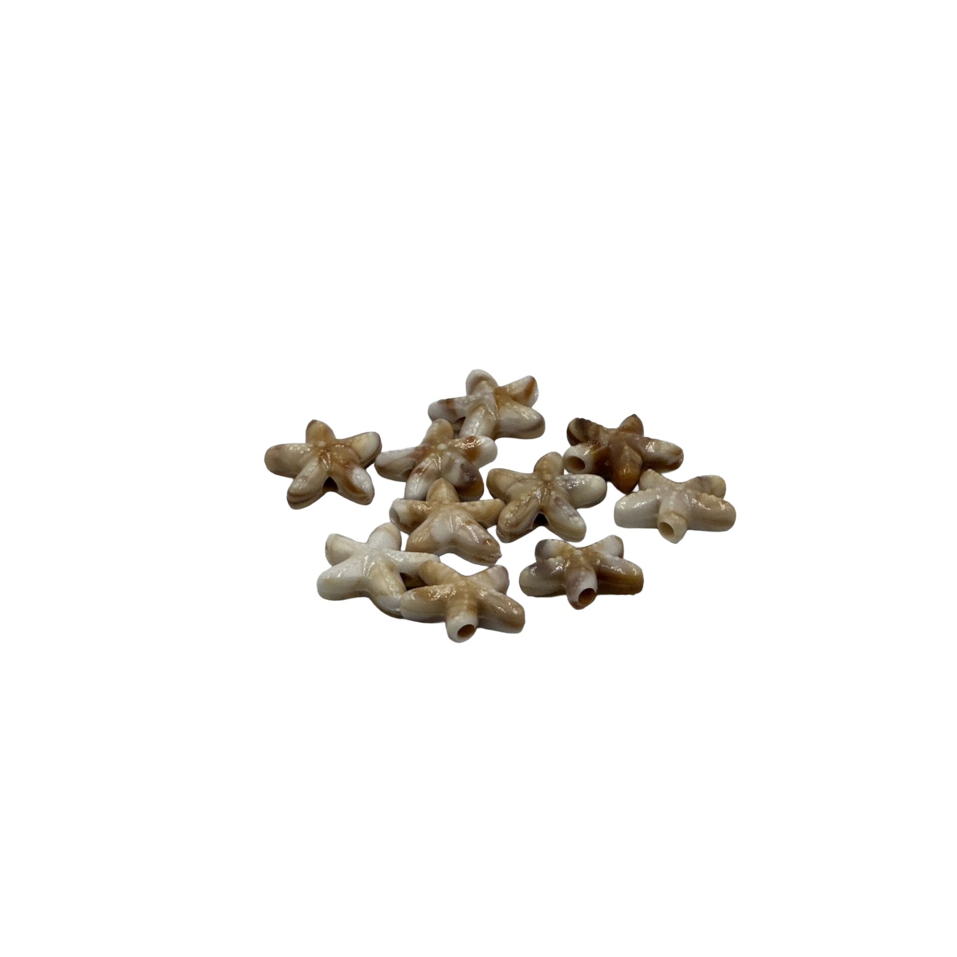 Akrilik Deniz Yıldızı Bej Beyaz 2cm 10lu Paket