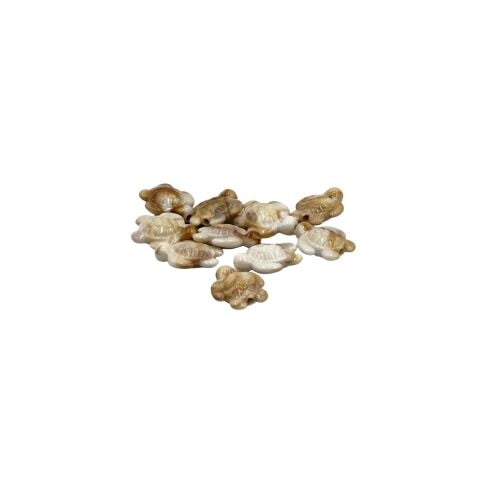 Akrilik Kaplumbağa Bej Beyaz 2cm 10lu Paket