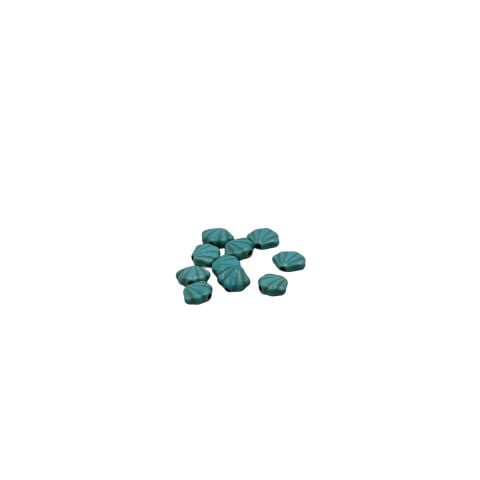 Howlite ( Havlit ) Doğal Taş Turkuaz İstiridye 1cm 10lu Paket
