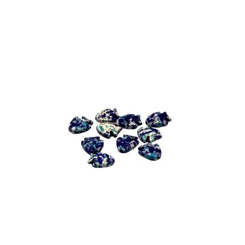 Howlite ( Havlit ) Doğal Taş Lacivert Balık 1.5cm 10lu Paket