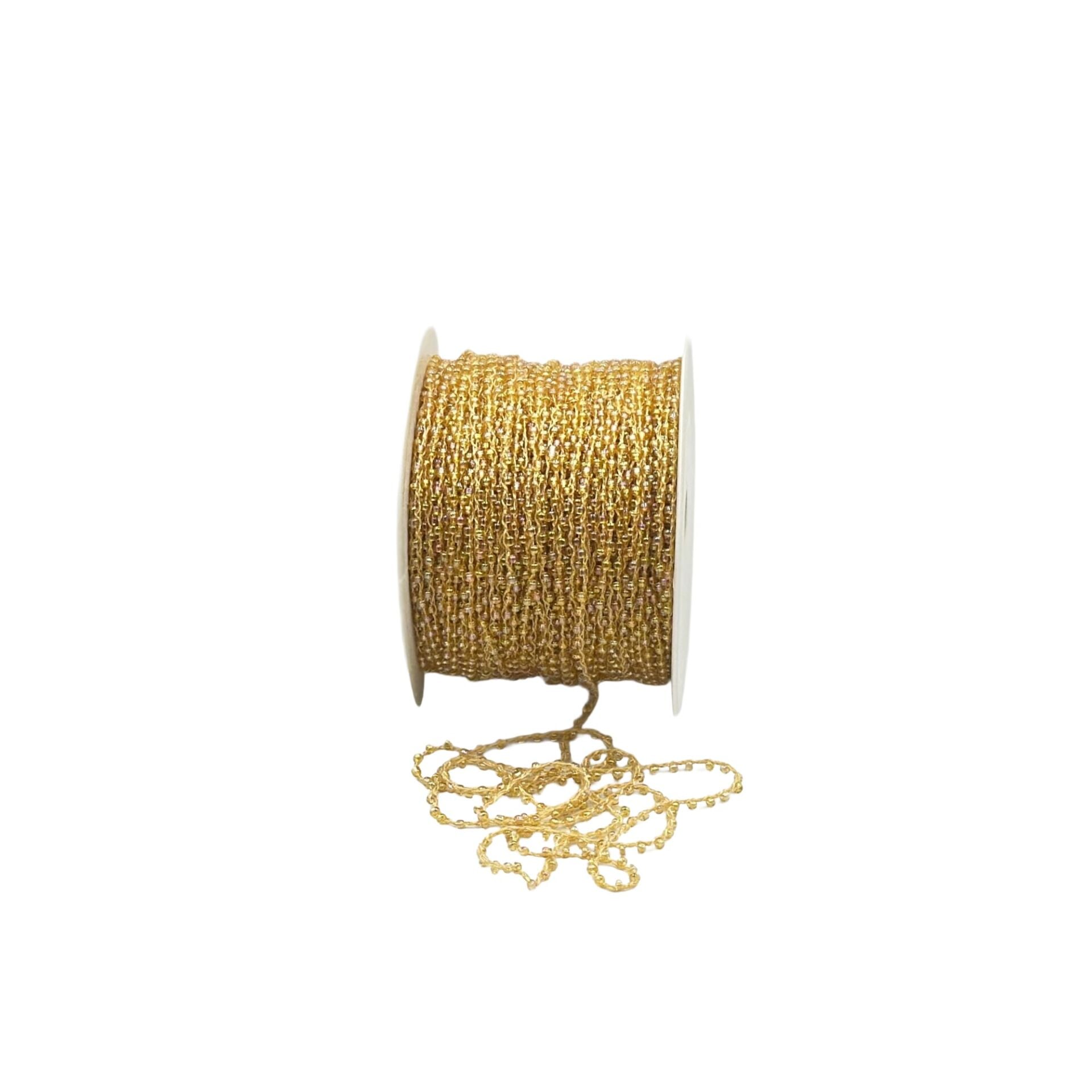 Re-Tailor Lumiere Cam Kum Boncuk İp 111 Multi Gold 281gr 112mt