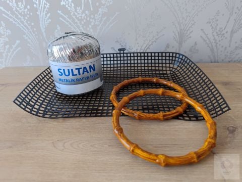 Sultan Metalik Raffia Gümüş104