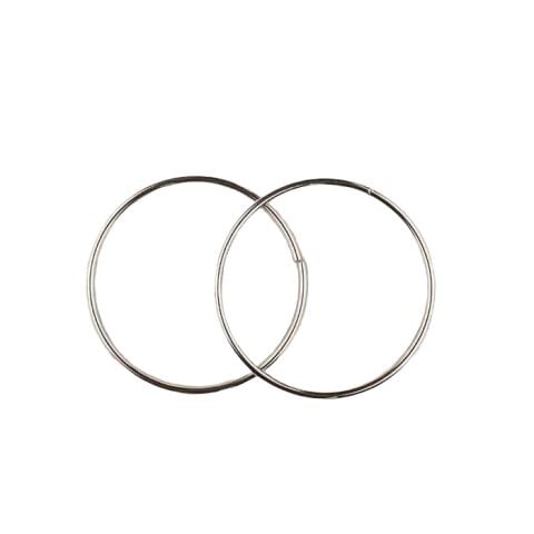 Metal Yuvarlak Çanta Sapı Çift 16cm Nikel