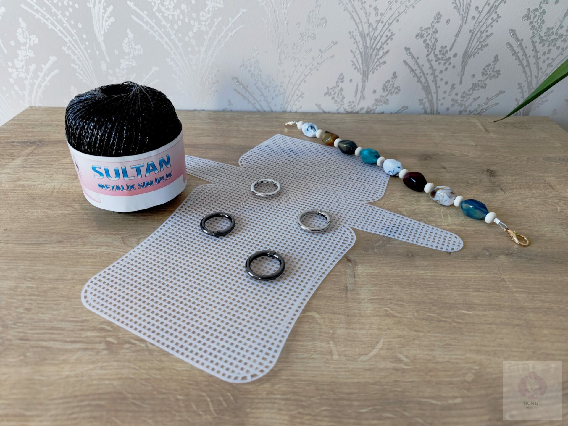 Sultan Metalik İp Siyah 204