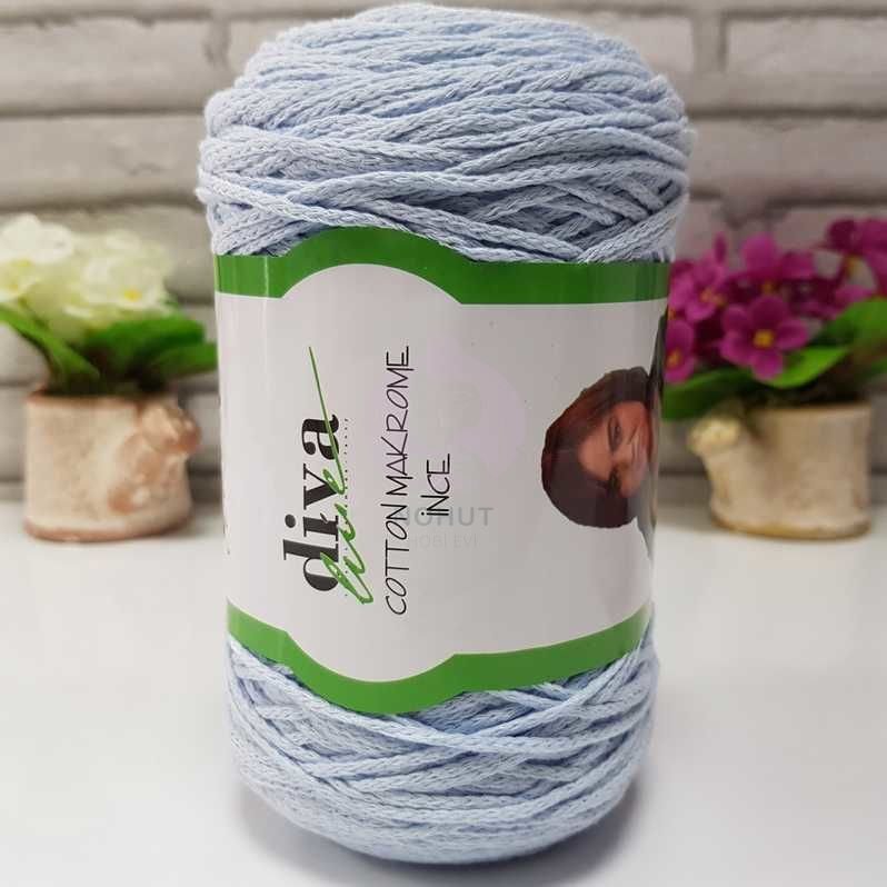 Diva Cotton Makrome İnce 1000 Soft Mavi