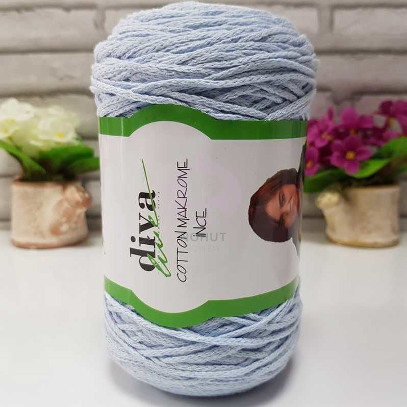 Diva Cotton Makrome İnce 1000 Soft Mavi
