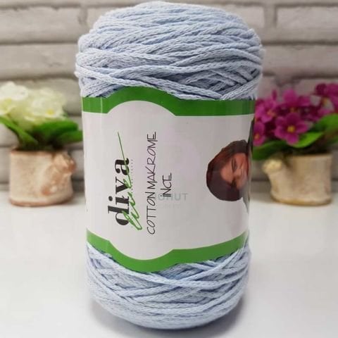 Diva Cotton Makrome İnce 1000 Soft Mavi