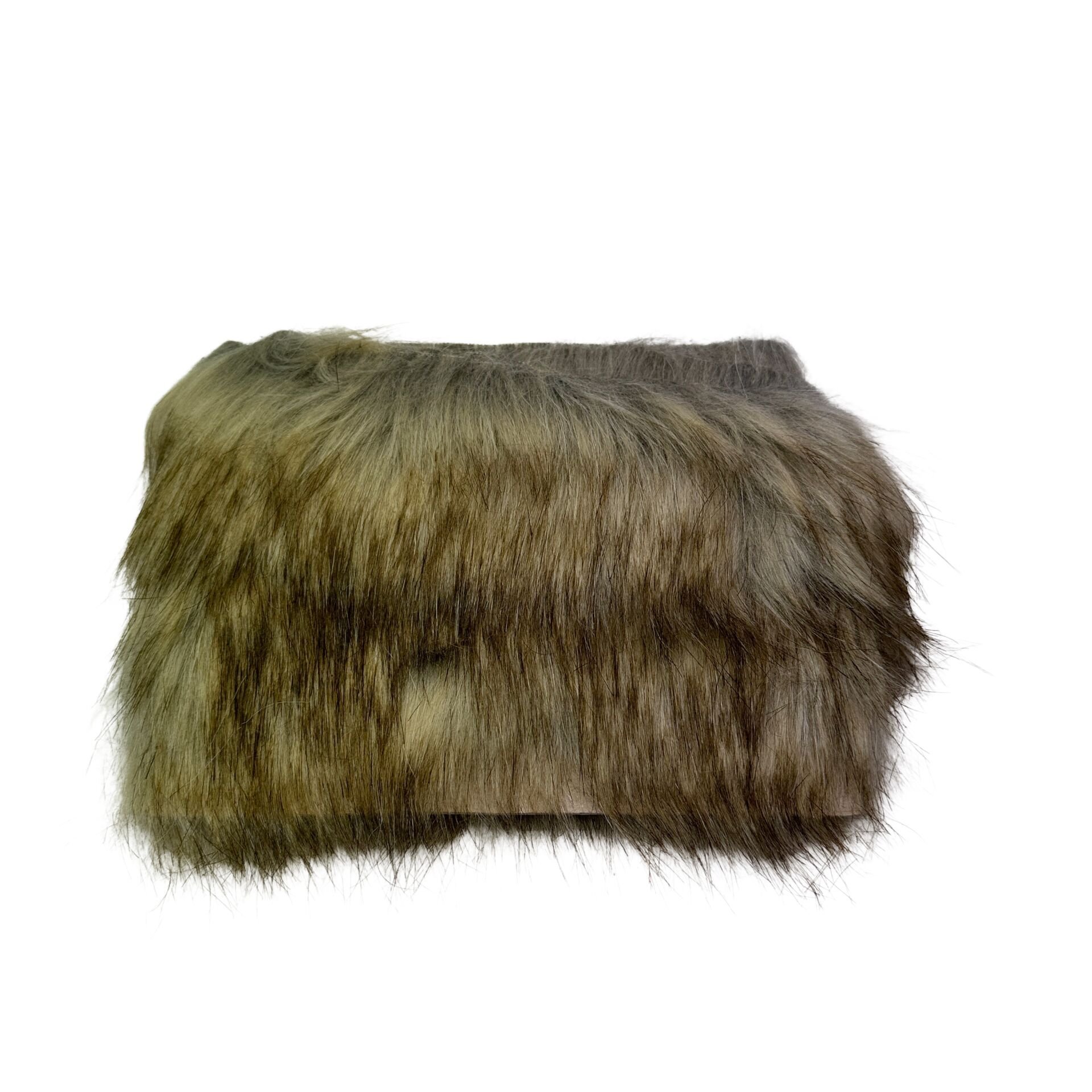 Tavşan Tüyü Kürk Metrelik 1,2cm 1mt Bej Kahve