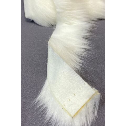 Tavşan Tüyü Kürk Metrelik 1,2cm 1mt Ekru