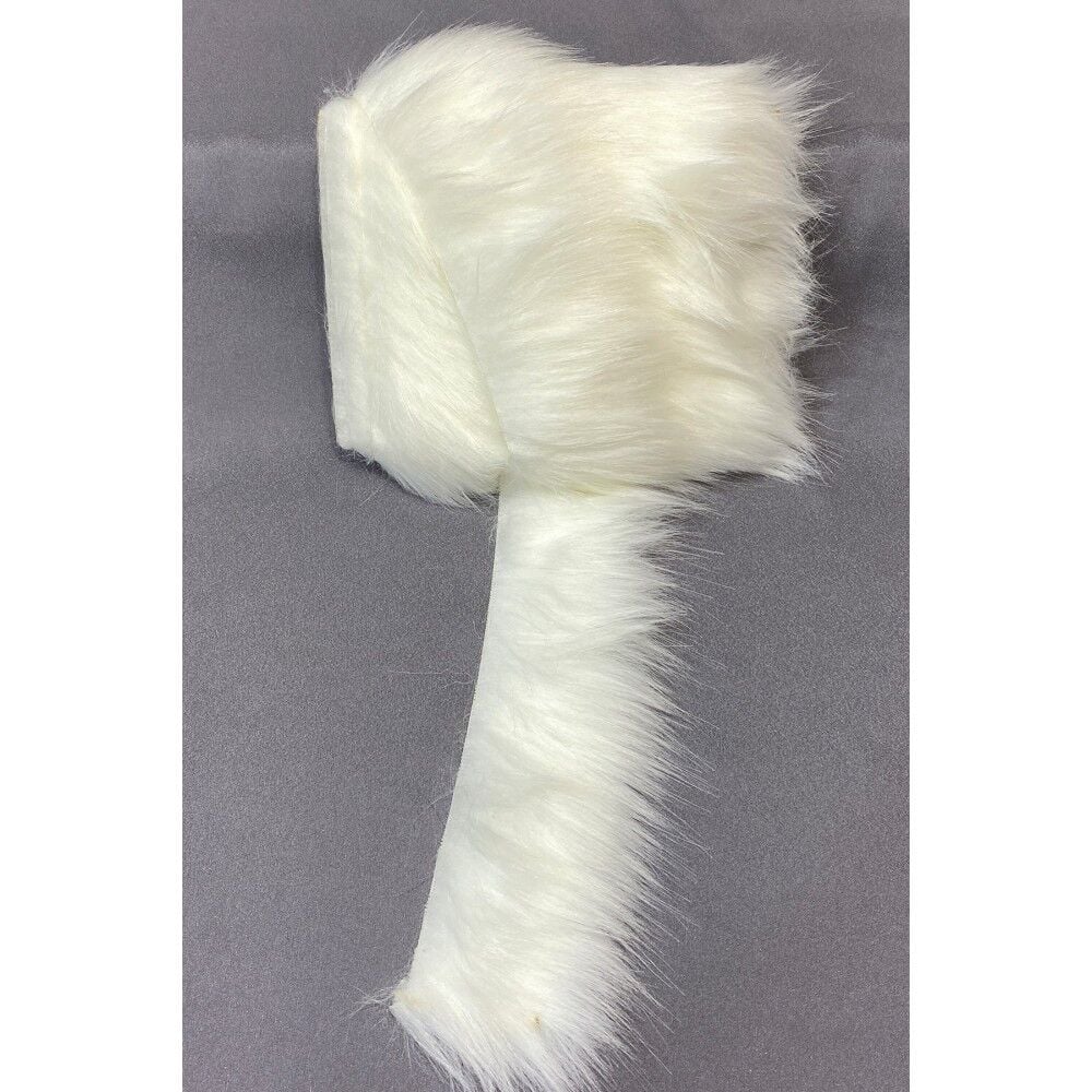 Tavşan Tüyü Kürk Metrelik 1,2cm 1mt Ekru