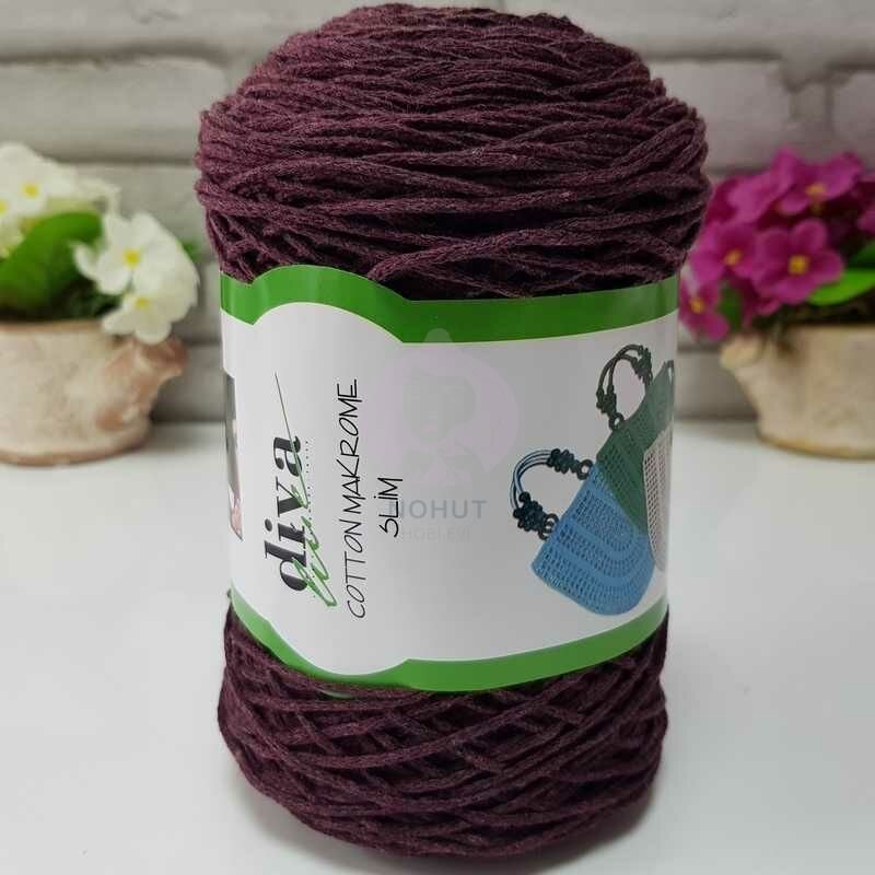 Diva Cotton Makrome İnce 158 Patlıcan