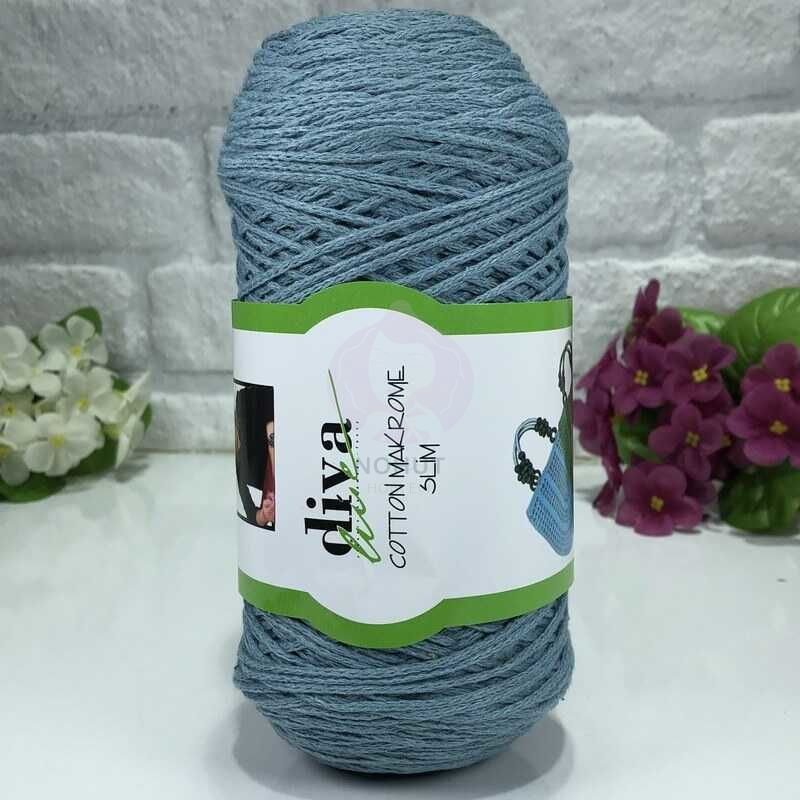 Diva Cotton Makrome İnce 2000 Azur