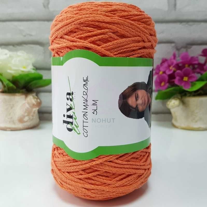 Diva Cotton Makrome İnce 979 Portakal