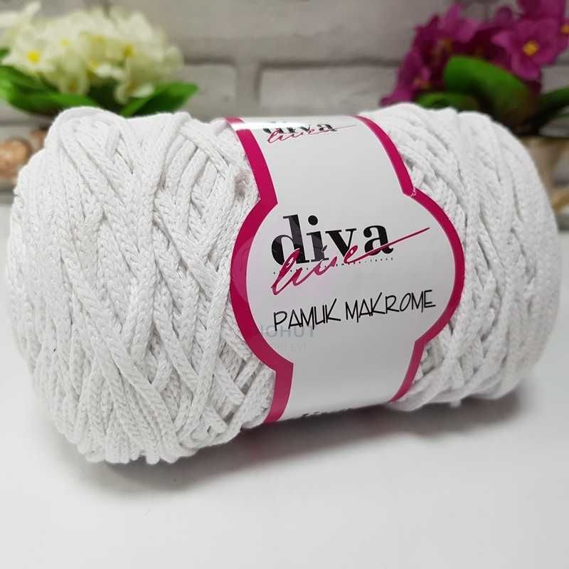 Diva Pamuk Makrome 2101 Beyaz