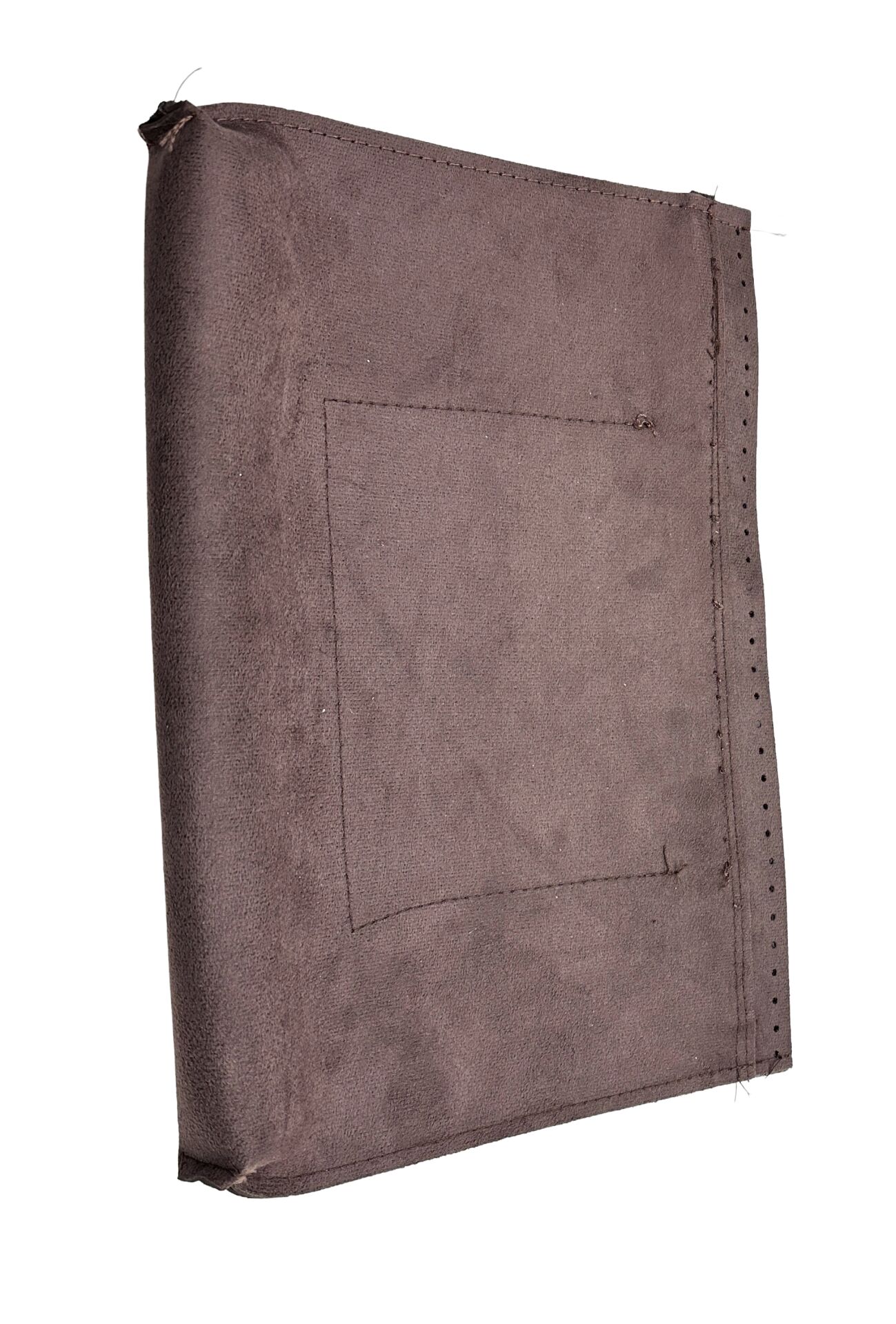 Suni Deri Süet Astar Fermuarlı Cepli  30x25cm Kahve - Gold