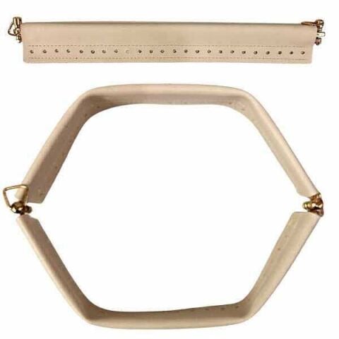 Yaylı Derili Gizli Çanta Burs 28cm-30cm Vizon-Gümüş