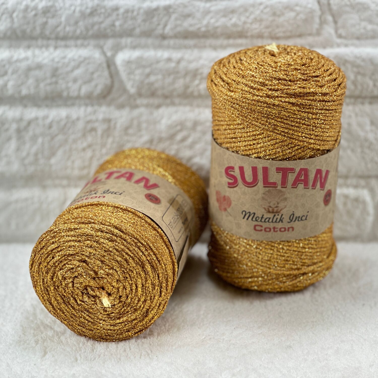 Sultan Metalik İnci Cotton 3mm 200gr 230mt Hardal Altın 112