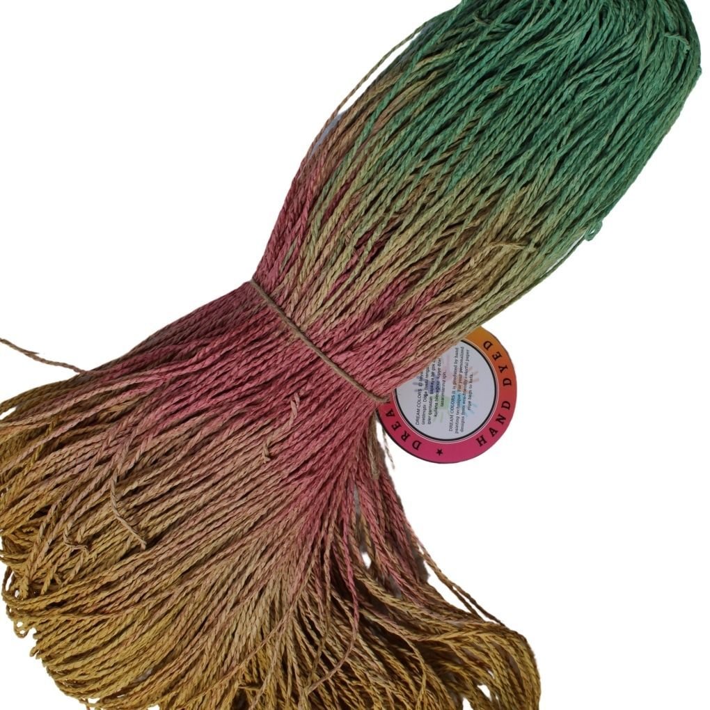 Dream Color Batik Kağıt İp Çile 109-03 290gr Yeşil-Kesekağıdı-Gülkurusu-Hardal