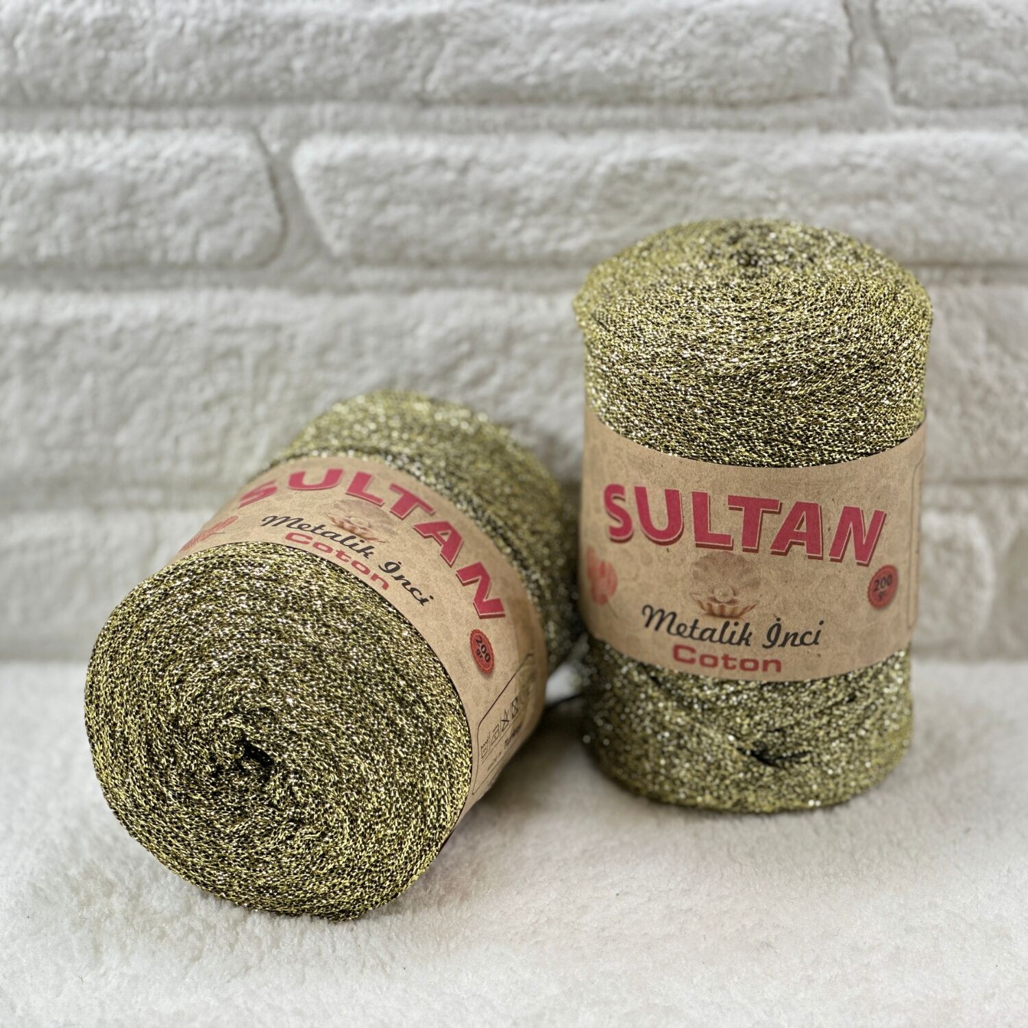 Sultan Metalik İnci Cotton 3mm 200gr 230mt Gold Siyah 109