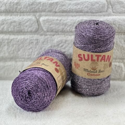 Sultan Metalik İnci Cotton 3mm 200gr 230mt Lila 108