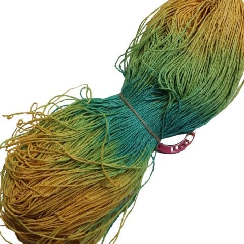 Dream Color Batik Kağıt İp Çile 108-03 414gr Hardal-Fıstık-Turkuaz