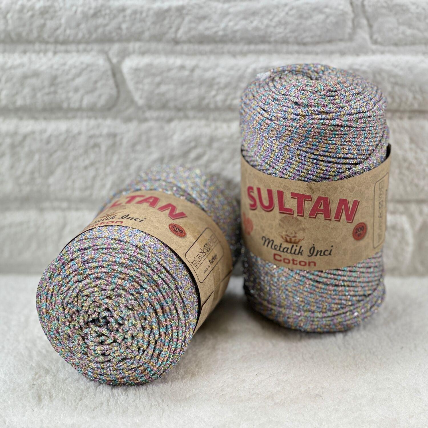 Sultan Metalik İnci Cotton 3mm 200gr 230mt Gümüş Gökkuşağı 107