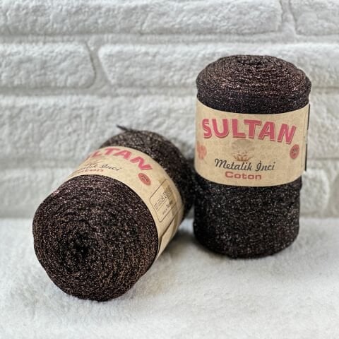 Sultan Metalik İnci Cotton 3mm 200gr 230mt Siyah Bronz 105