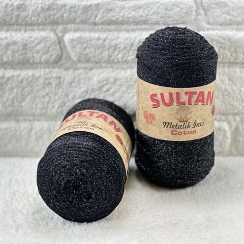 Sultan Metalik İnci Cotton 3mm 200gr 230mt Siyah 103