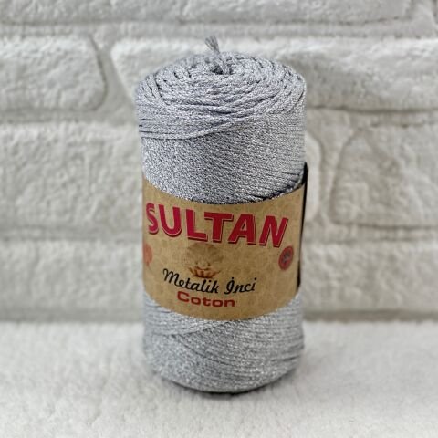 Sultan Metalik İnci Cotton 3mm 200gr 230mt Gümüş 101