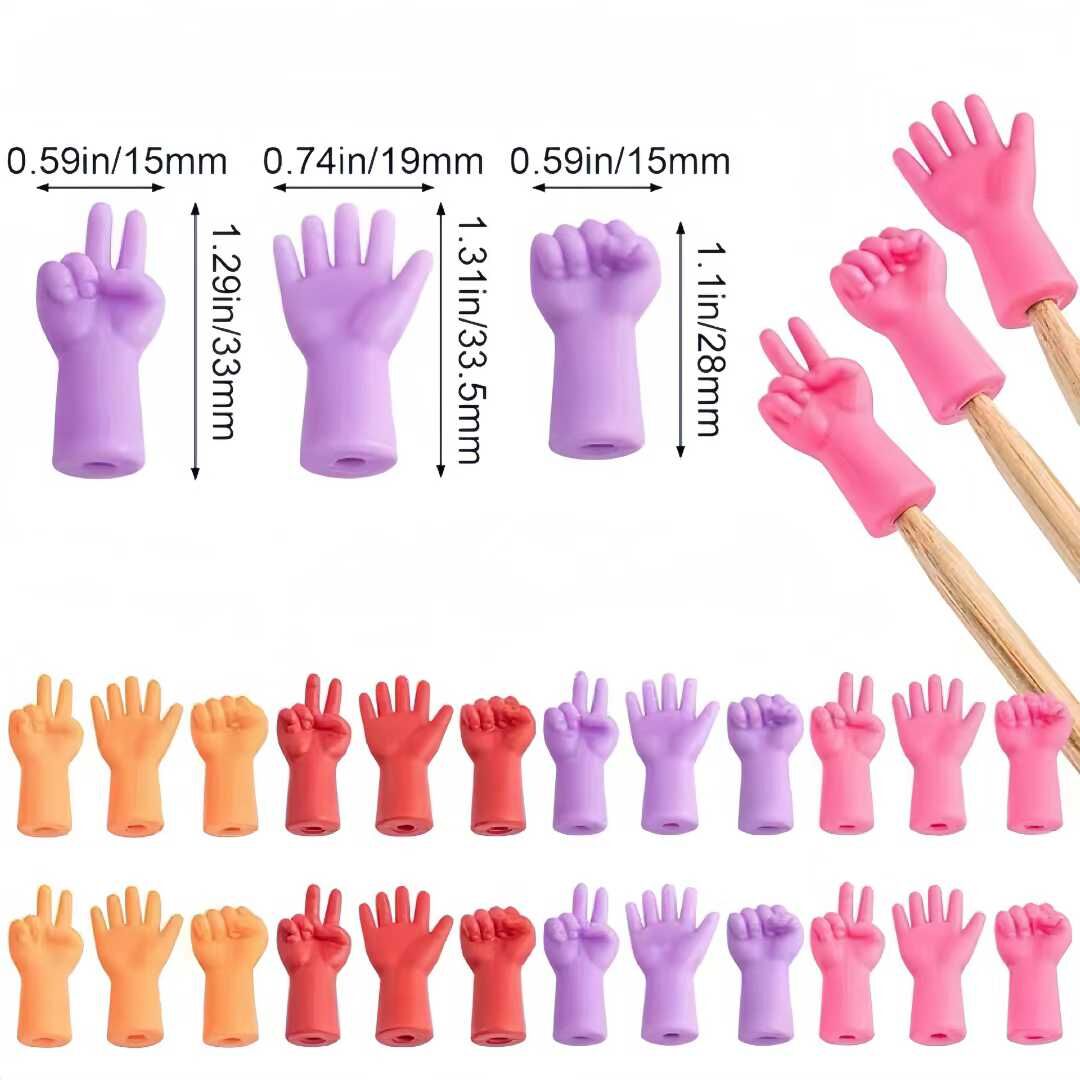 Silikon Parmak Figürlü Şiş Kafası 6lı Paket