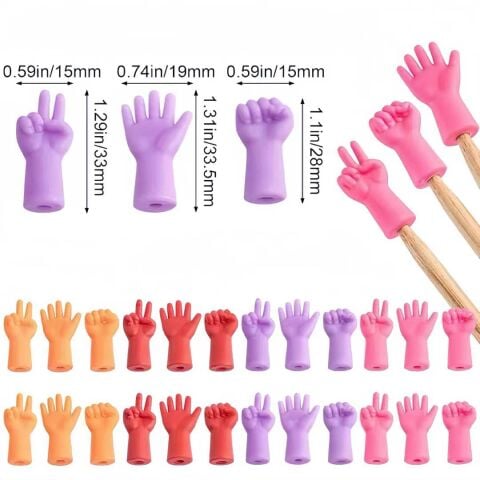 Silikon Parmak Figürlü Şiş Kafası 6lı Paket