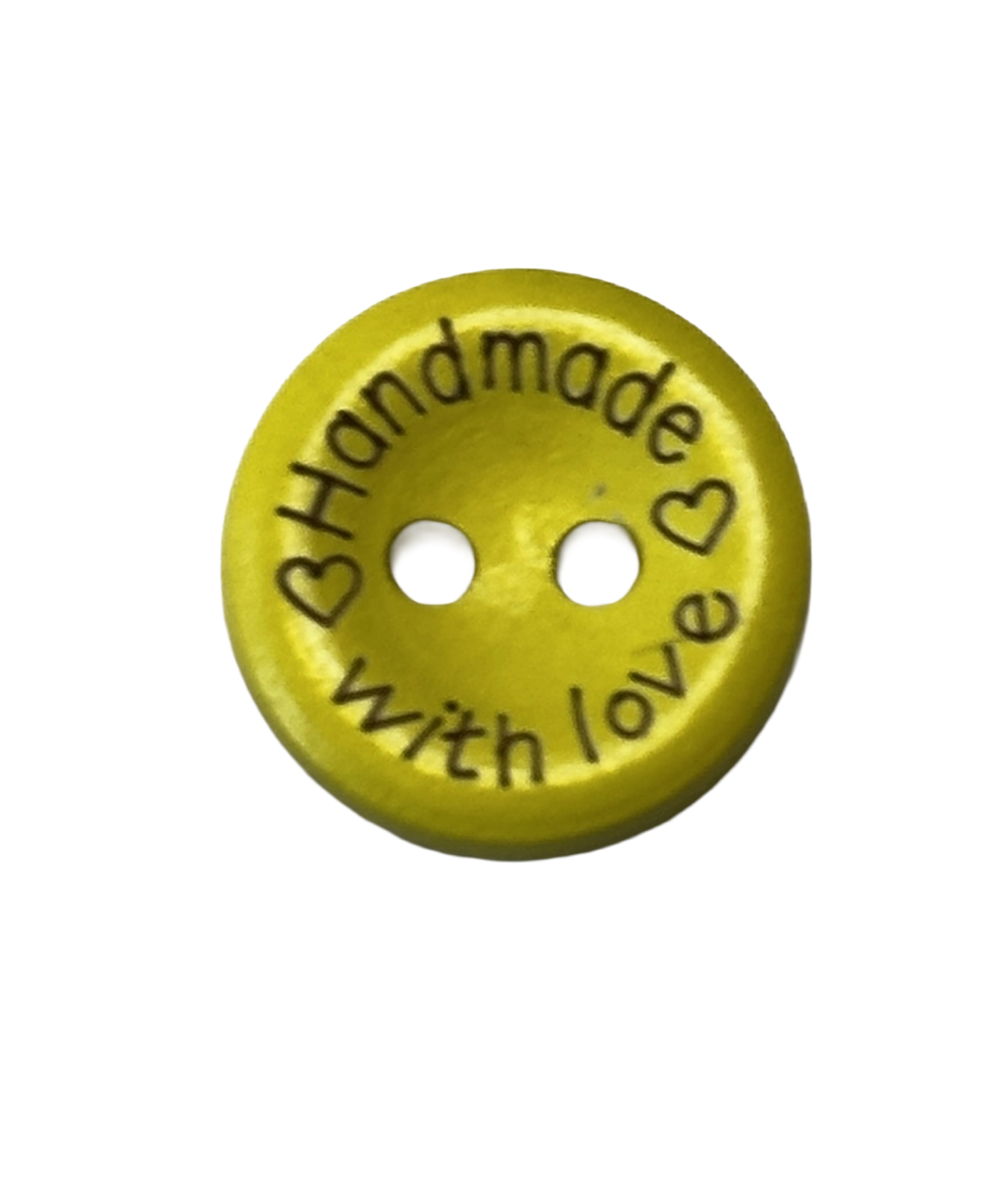 Ahşap Düğme Renkli HandMade 24'' Sarı