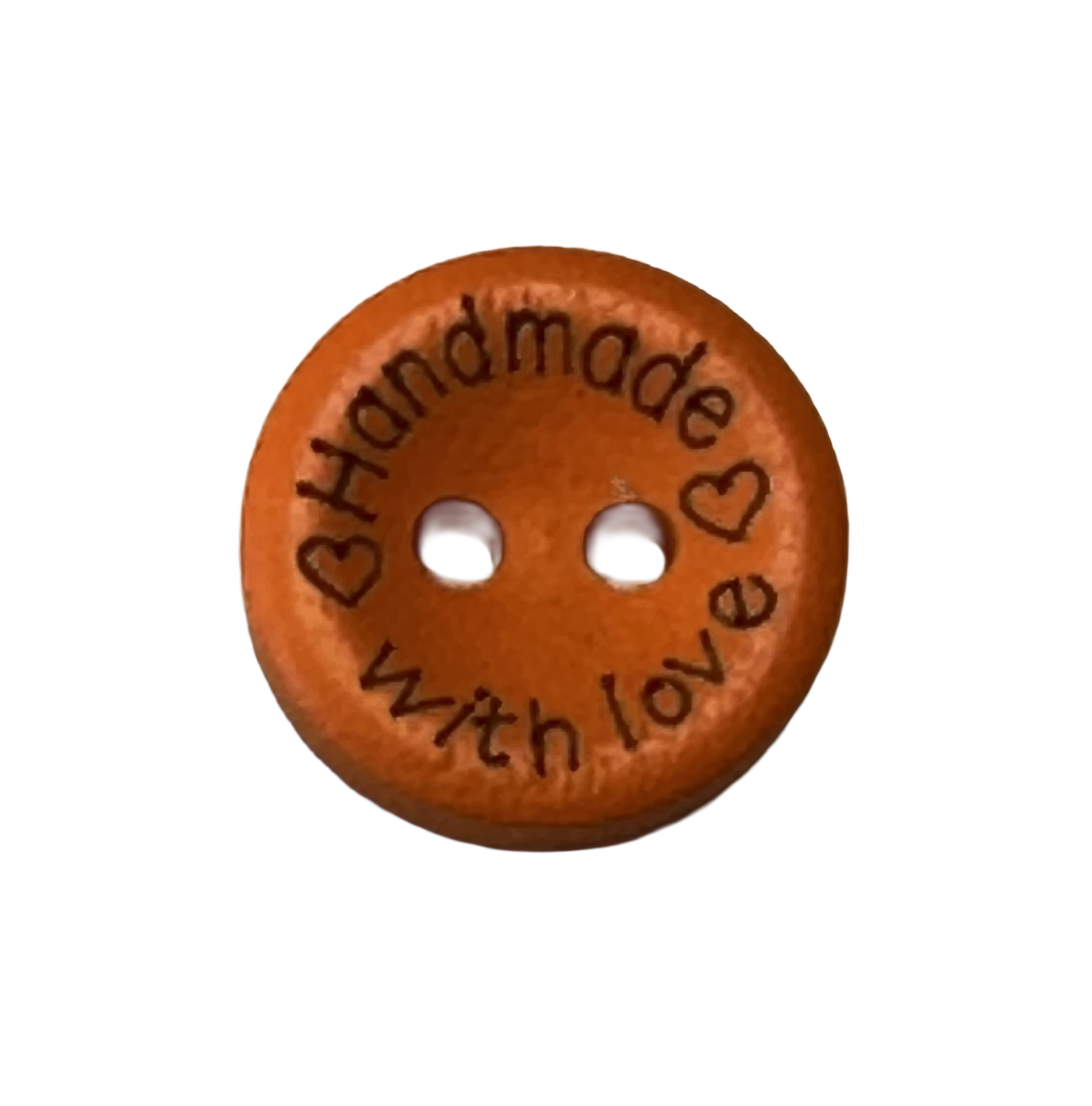 Ahşap Düğme Renkli HandMade 24'' Turuncu