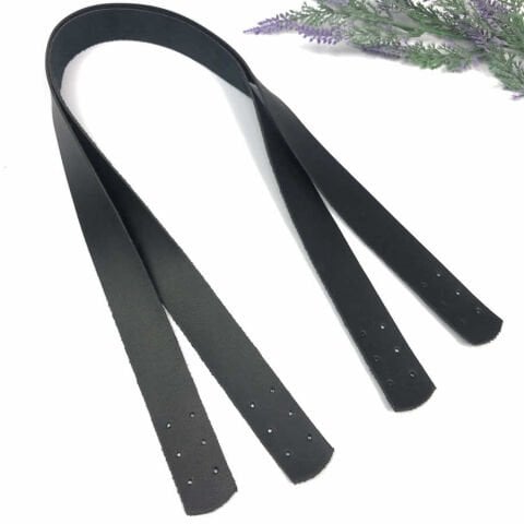 Suni Deri Spor Askı 70cm Siyah