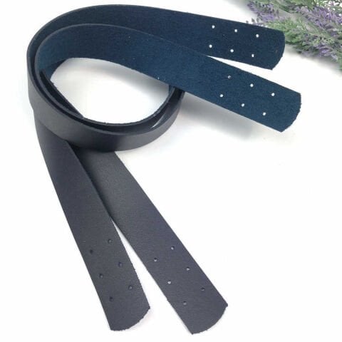 Suni Deri Spor Askı 70cm Lacivert