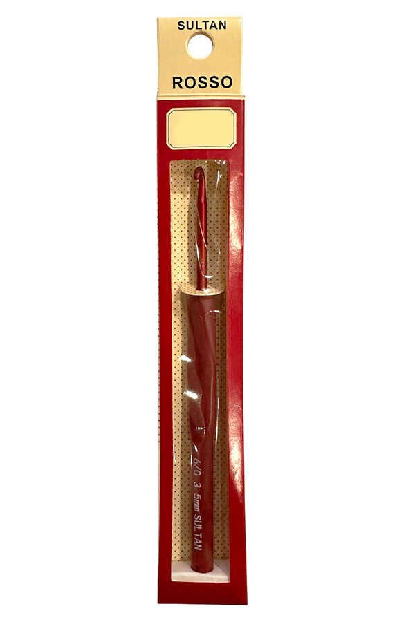 Sultan Rosso Kırmızı Silikon Saplı Tığ 3,5mm 6/0