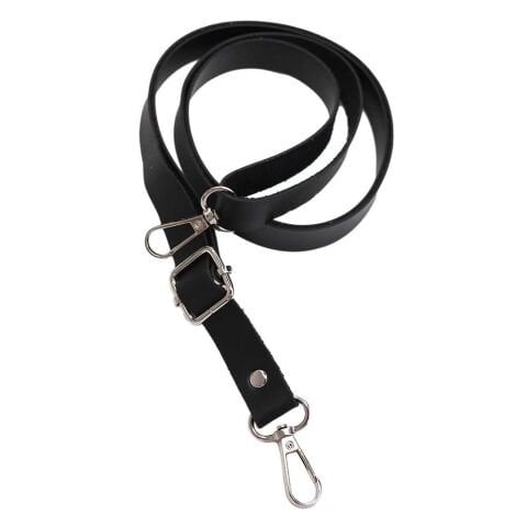 Suni Deri 2cm Ayarlı Çanta Askı Siyah