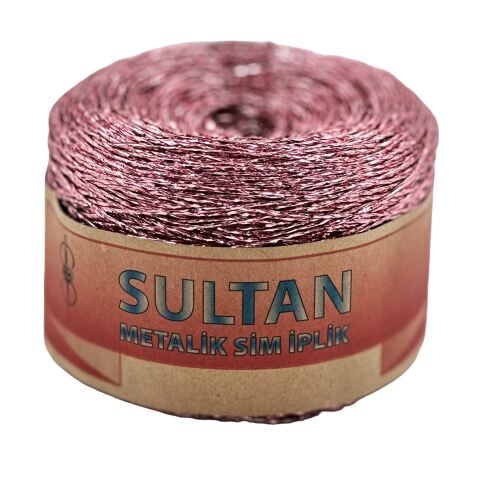 Sultan Metalik Sim İp 250gr Gül Kurusu 518