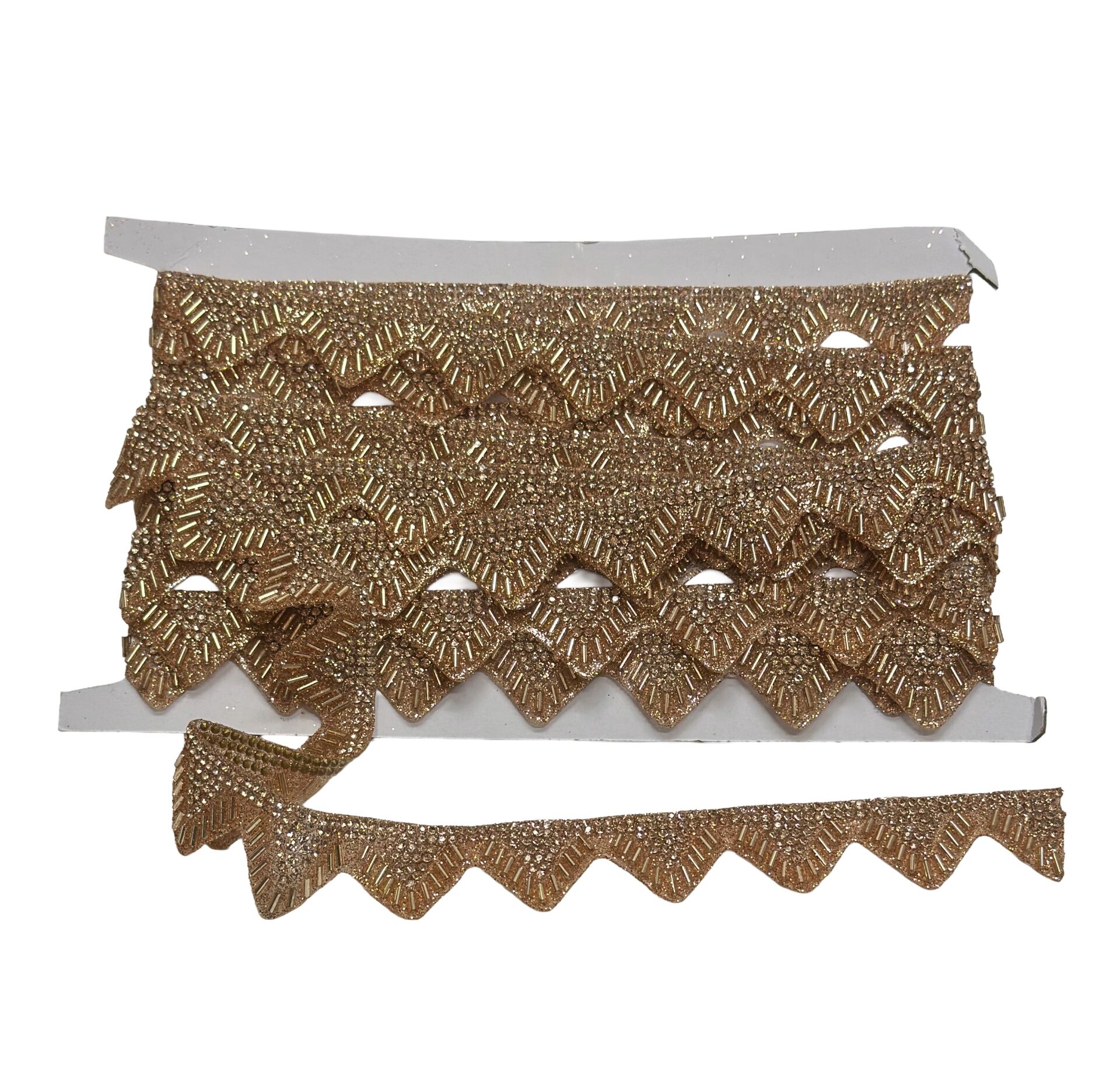 Salkım Taşlı Yapışkan Şerit 3cm 1mt Bronz